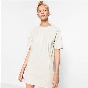 Zara Light Grey Faux Leather Dress size XS